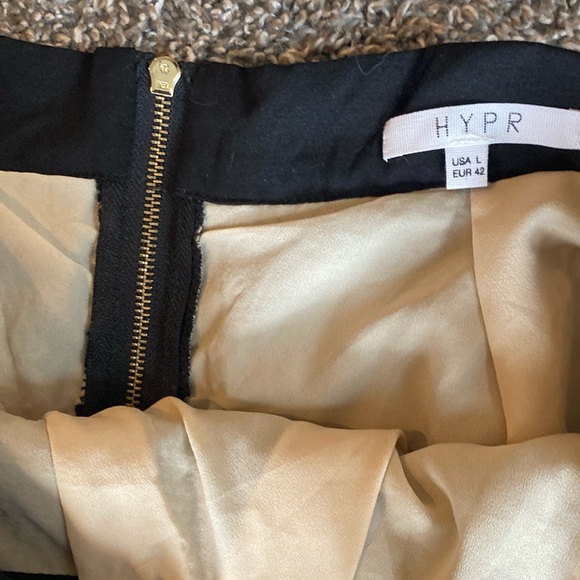 HYPR Black Lace & Cream Underlay Midi Circle Skirt, Women’s L, 96369 - Picture 6 of 16